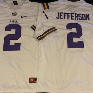 Nike LSU TIGERS JUSTIN JEFFERSON Men's JERSEY Sz L,XL,2XL NWT Sewn VIKINGS